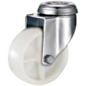 Castor Wheels - Polypropylene - Bolt Hole - Swivel - White - 100mm - TOOC416