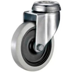 Castor Wheels - Thermoplastic Rubber - Bolt Hole - Swivel - 125mm - TOOC512