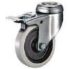 Castor Wheels - Thermoplastic Rubber - Bolt Hole Swivel - Brake - 75mm - TOOC517