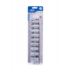 Socket Set - 1/2" Drive - 10 mm to 22 mm - Chrome Vanadium - 9 Piece - FMT-046