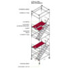 Aluminium Stairway Tower - 1850 x 1500 x 4500mm - ST4500