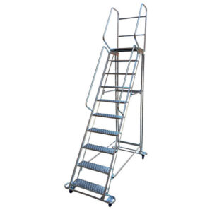Mobile Safety Step Ladder - Mounty Rollstep - 10 Step - 3.365m High - MLH10