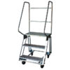 Mobile Safety Step Ladder - Mounty Rollstep - 3 Step - 1.575m High - MLH03