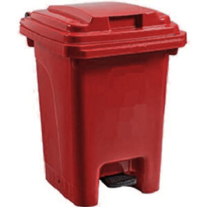 Pedal Bin - Foot Operated - 60L - Plastic - Red - 0249