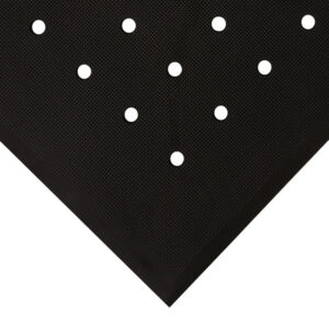 Workplace Mat - Hygimat with Holes Hygienic Anti-Fatigue Mat - 90 x 60 x 1.7cm - Black - HYG010001
