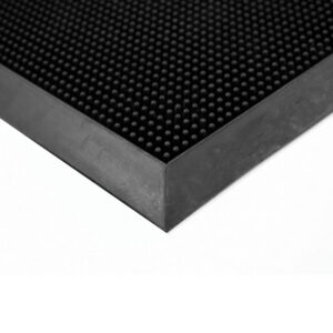 Rubber Doormat - Fingertip Dirt Scraping Entrance Mat - 150 x 90 x 1.1 cm - Black - FT010006