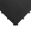 Rubber Tile - Fatigue-Lock Solid Interlocking Anti-Fatigue Mat - 50 x 50 x 2.4 cm - Black - FLS010001