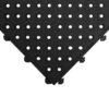 Rubber Tile - Fatigue-Lock with Holes Interlocking Anti-Fatigue Mat - 50 x 50 x 2.4 cm - Black - FL010001