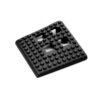 Floor Tile Corner - Flexi-Deck Interlinking Anti-Slip Drainage PVC Mat - Black - Pack of 4 - FD010004