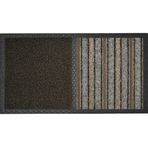 Disinfectant Mat - COBAcare Duo Zone - 67 x 39.5 x 1.5 cm - Brown and Beige - CDM009
