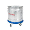 Galvanised Bucket on Wheels - Geerpres - Econo - Castors - 28L - JAMS-1015