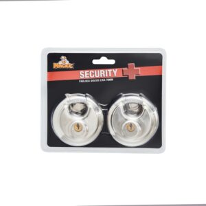 Padlock - Discus - 2/KA - Stainless Steel - 70mm - Pack of 2 - 97031211