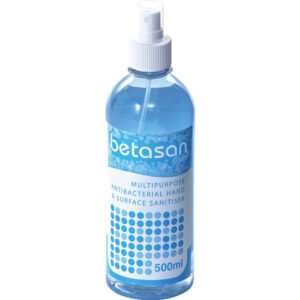 Hand Sanitiser - Liquid - Betasan - 75% Alcohol Based - 500ml - Pack of 9 - SR_80