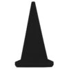 Safety Cone - Triangular - Hard Plastic - Parking Bollard - 100cm - Black - MBOL1MBL