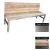 Slimline Bench - Stainless Steel 304 and Wood - Adj. Feet - 45x180x49cm - Colour Options - SLB4241S