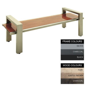 Modern Bench - Steel and Wood - Adj. Feet - 45x240x49cm - Colour Options - MD4661PC