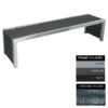 Contemporary Bench - Steel and Fibre Cane - Bolt Down - 45x180x51cm - Colour Options - CM4642PC