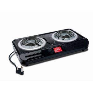 2 Plate Stove - Hart - Spiral - Black - 220-240V - Pack of 3 - 872000BL