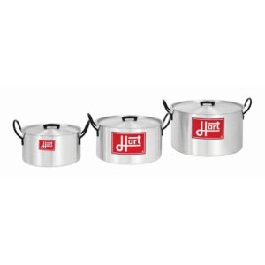 Pots with Lids - Catering Combination - 6 Piece - Hart J7 - Aluminium - 7L - 12L - 21L Pots - 776029