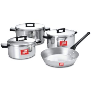 Frying Pan - Pots with Lids - Combination - 7 Piece - Hart J7 - Aluminium - 175mm - 200mm - 225mm Pots - 230mm Pan - 700082F