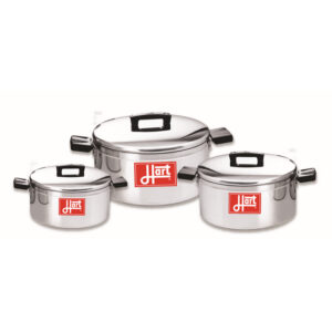 Pots with Lids - Combination - 6 Piece - Hart J7 - Aluminium - 175mm - 200mm - 225mm Pots - 700082