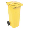 Wheelie Bin - SABS Approved - 140L - Yellow - Pack of 12 - Wheelie Bin 140L-yellow
