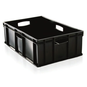 Stack Crate - Solid - 38L - Recycled Plastic - Black - Pack of 60 - SC64200R-black