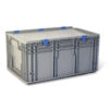 Plastic Crate - Utility Box - Base and Lid - SABS Approved - 51L - Grey - Pack of 45 - KLT6428-withLID