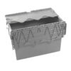 Plastic Crate - Hinged Lid - SABS Approved - 70L - Grey - Pack of 80 - AT64400-grey