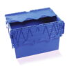 Plastic Crate - Hinged Lid - SABS Approved - 70L - Blue - Pack of 80 - AT64400-blue