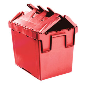 Plastic Crate - Hinged Lid - SABS Approved - 26L - Red - Pack of 180 - AT43315-red