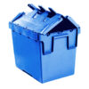Plastic Crate - Hinged Lid - SABS Approved - 26L - Blue - Pack of 180 - AT43315-blue