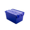 Crate - Security Container - Plastic ALC - Attached Hinged Lid - 68L - 60 x 40 x 36.5cm - Blue - ALC-365-Blue