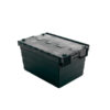 Crate - Security Container - Plastic ALC - Attached Hinged Lid - 18L - 40 x 30 x 24cm - Black - (MOQ 500) - ALC-240-Black