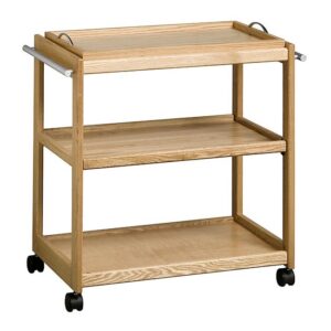 Tea Trolley with Butlers Tray - Contract Wooden Range - 46 x 78 x 79 cm - Oak - WAL892OA