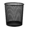 Waste Paper Bin - Wire Mesh Range - Large - Round - Metal - 29 x 35 cm - Colour Options - MESH007BL