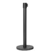 Retractable Queue Barrier Pole - Black Belt - Mild Steel - 350 x 930mm - HOSQ006BLK
