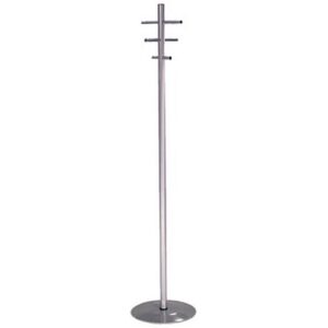Coat and Hat Stand - Chrome - 6 Chrome Hooks - 38 x 38 x 175 cm - 819SI