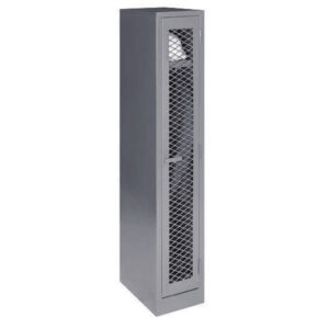Steel Locker with Mesh Door - Single Tier Metal - 1 Door - 180 x 30 x 45 cm - SLMD01-grey