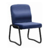 Office Chair - Economy Side - Skid Base - No Arms - 87 x 55 x 64 cm - SE010-blue
