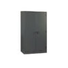 Steel Stationery Cupboard - Metal Storage Cabinet - 4 Shelves - Hammertone Grey - 180 x 90 x 45 cm - SC002-grey