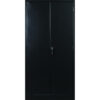 Steel Stationery Cupboard - Metal Storage Cabinet - 4 Shelves - Black - 180 x 90 x 45 cm - SC002-black