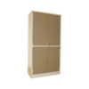 Steel Stationery Cupboard - Metal Storage Cabinet - 4 Shelves - Security Bar - 180 x 90 x 45 cm - SC001-ivorykaroo