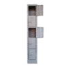 Steel Locker - Metal - 5 Tier - Five Door - 180 x 30 x 45 cm - LOC005-grey