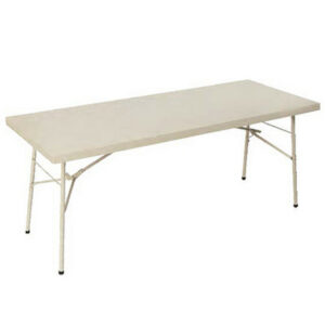 Steel Folding Table - 189 x 76 x 76 cm - FT001-ivory