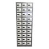 Steel Cell phone Locker - Metal - 30 Compartment - 140 x 51 x 26 cm - CELLOCK30-greyivory