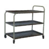 Tea Trolley - 3 Shelves - 95 x 91 x 57 cm - 3TT001-black