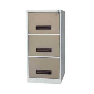 Steel Office Filing Cabinet - 3 Drawer File - Knock Down (Requires Assembly) - 105 x 47 x 63 cm - 3FC01KD-ivorykaroo