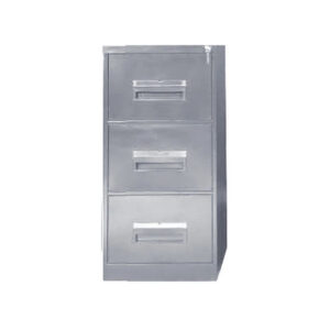 Steel Office Filing Cabinet - 3 Drawer File - Knock Down (Requires Assembly) - 105 x 47 x 63 cm - 3FC01KD-grey
