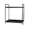 Tea Trolley - 2 Shelves - 95 x 91 x 57 cm - 2TT001-black